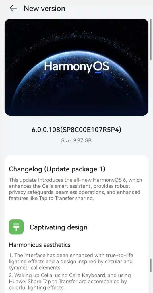 HarmonyOS 6.0 Update