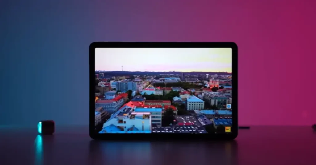 Infinix XPad Edge in landscape mode for multimedia use