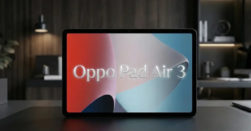 Oppo Pad Air 3 front view showing thin bezels and large display