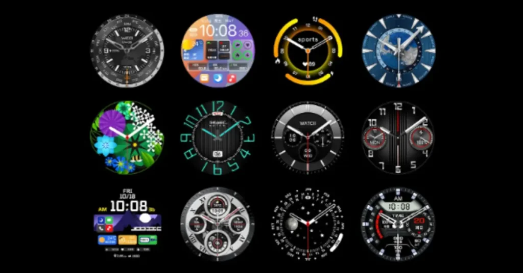 Rollme G6 smartwatch screen with custom watch face