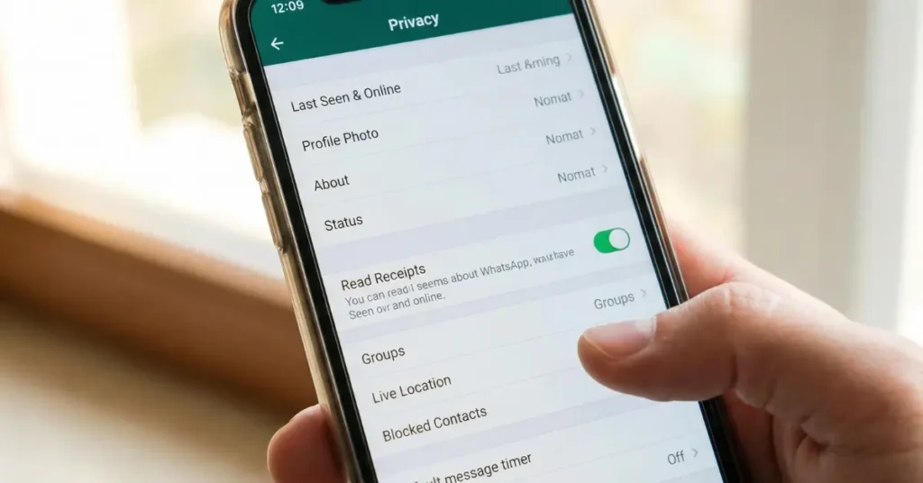 Image of the WhatsApp Privacy settings screen