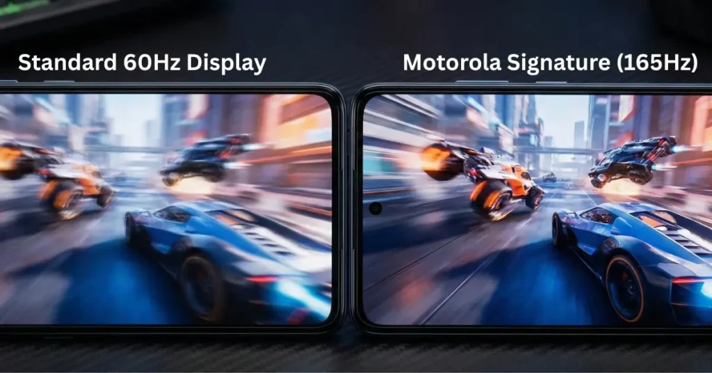 Motorola Signature Club benefits India 165Hz vs 60Hz: The Gaming Clarity Difference