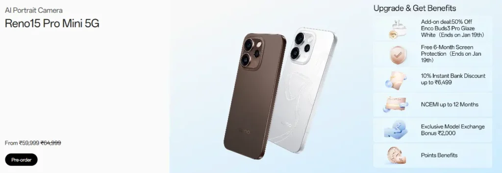 OPPO Reno 15 Pro Mini IP68 & IP69 dust and water resistance