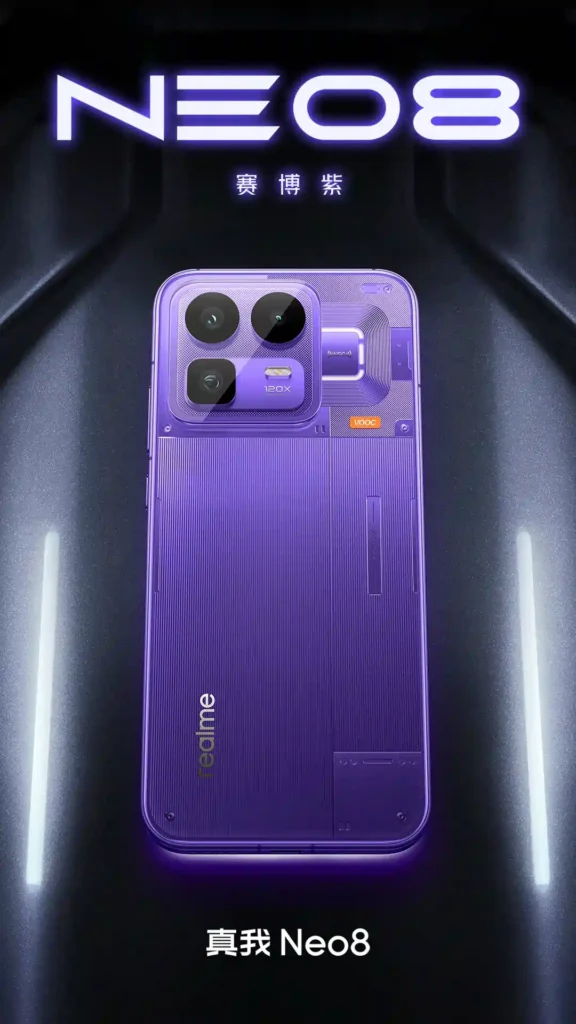 Realme Neo 8 Cyber Purple color