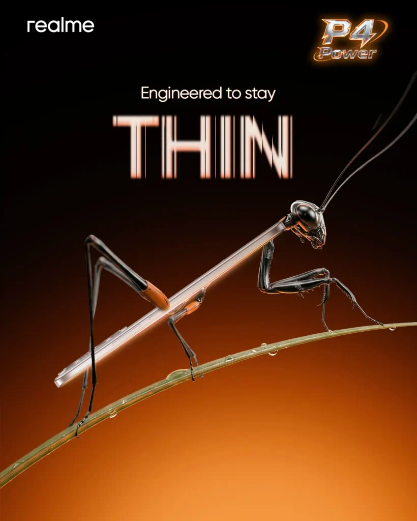 Realme P4 Power launch in India Confirmed: Massive 10,001mAh Battery Arrives on January 29 4 Realme P4 Power Thin profile