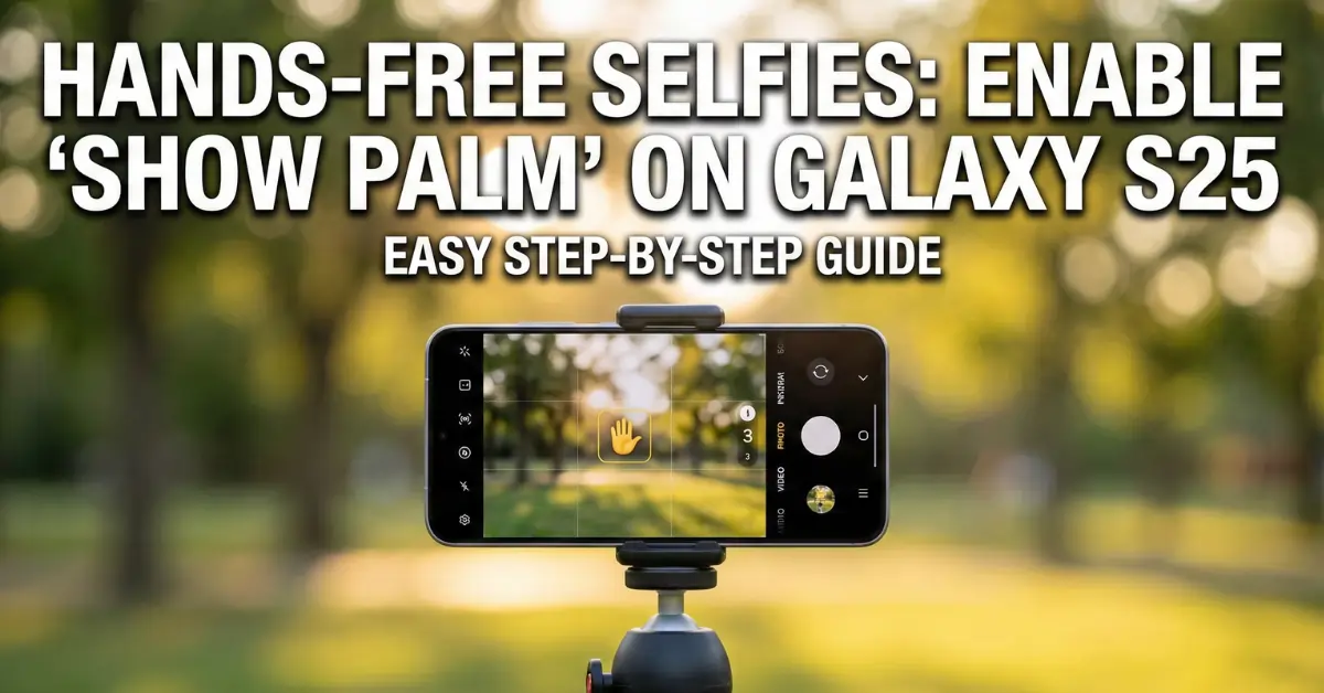 Enable 'Show Palm' on Galaxy S25 for Hands-Free Group Selfies