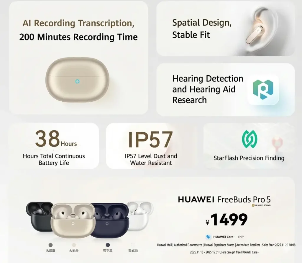 Huawei FreeBuds Pro 5 Features