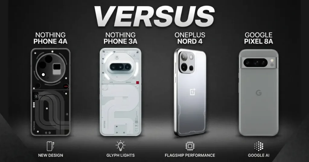 Nothing Phone 4a vs Others Mid-range mobiles