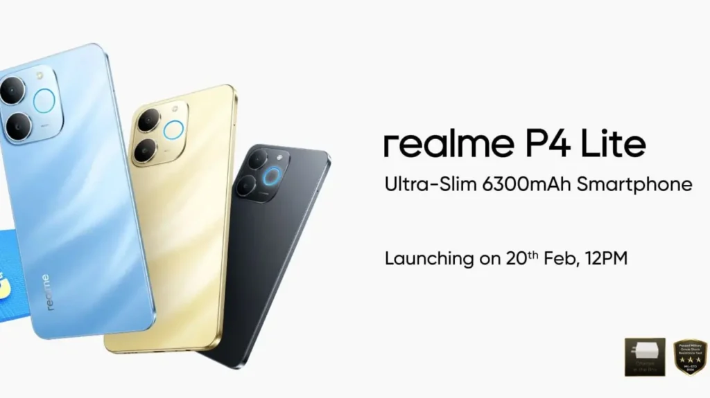 Realme P4 Lite 4G to India on February 20