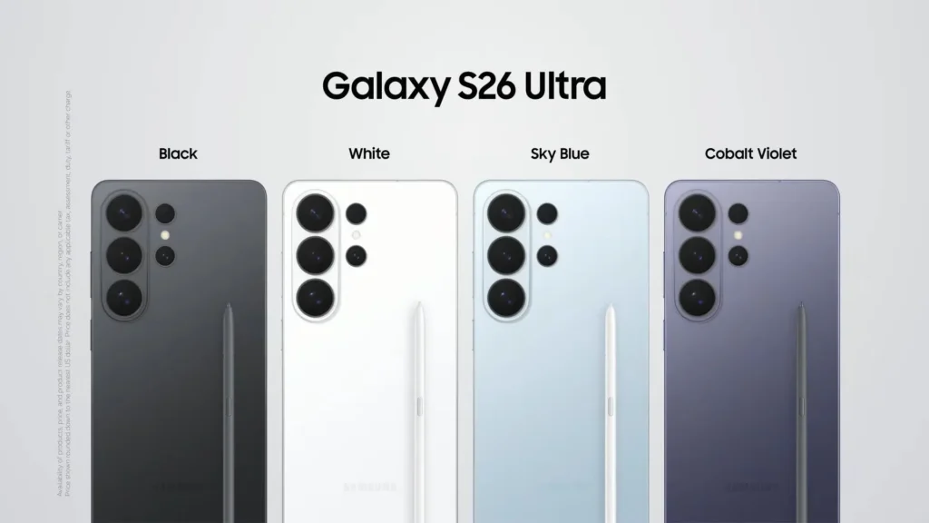 Samsung Galaxy S26 Ultra Color variant