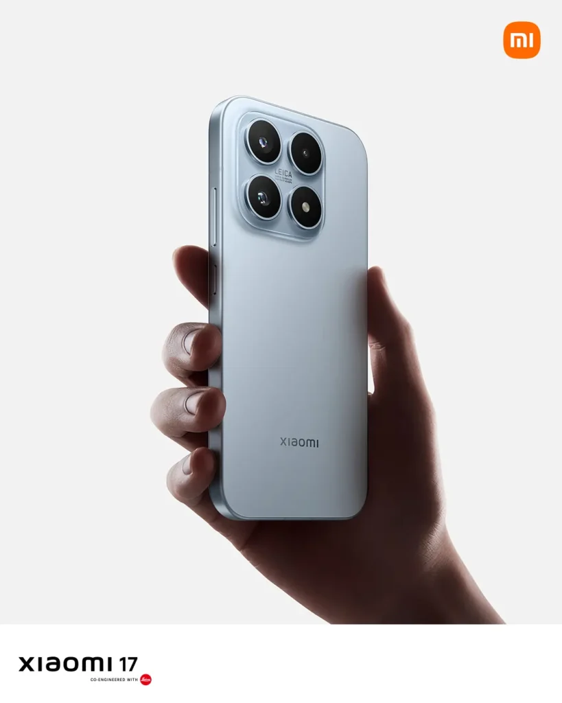 Xiaomi 17 in Sky Blue color