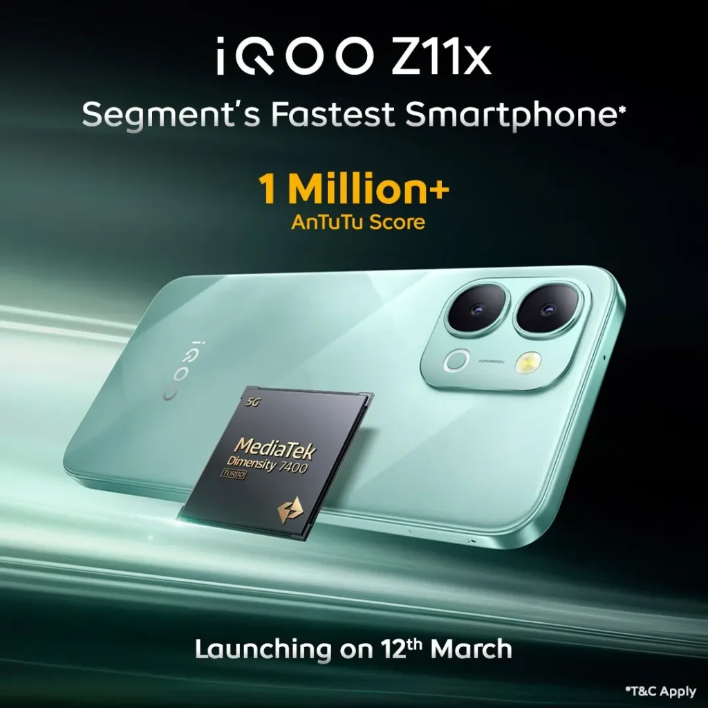 iQOO Z11x 5G India Launch on March 12: 7200mAh Battery & Price Leaked 2 iQOO Z11x 5G on March 12, 2026