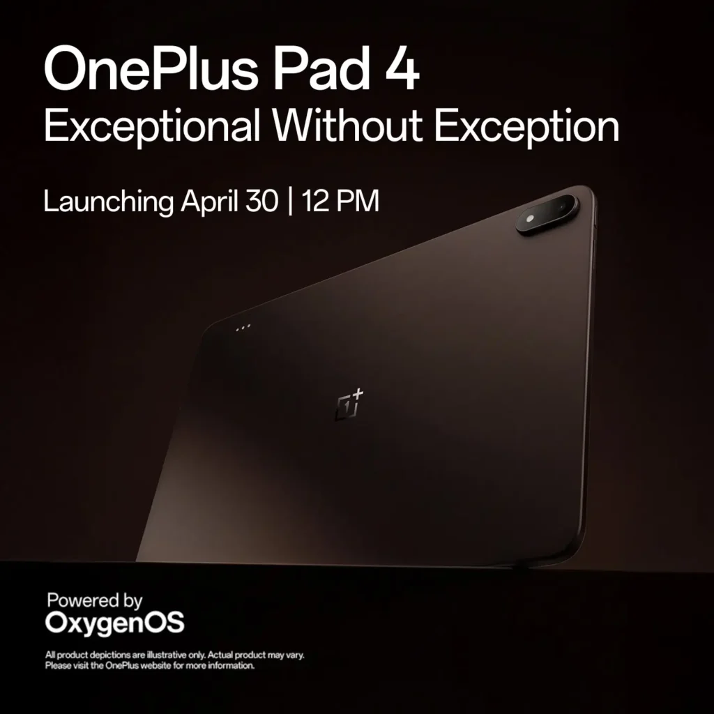 OnePlus Pad 4 Launch set for April 30, 2026