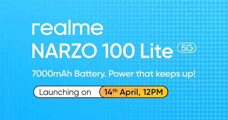 Realme Narzo 100 Lite launch in India on April 14, 2026