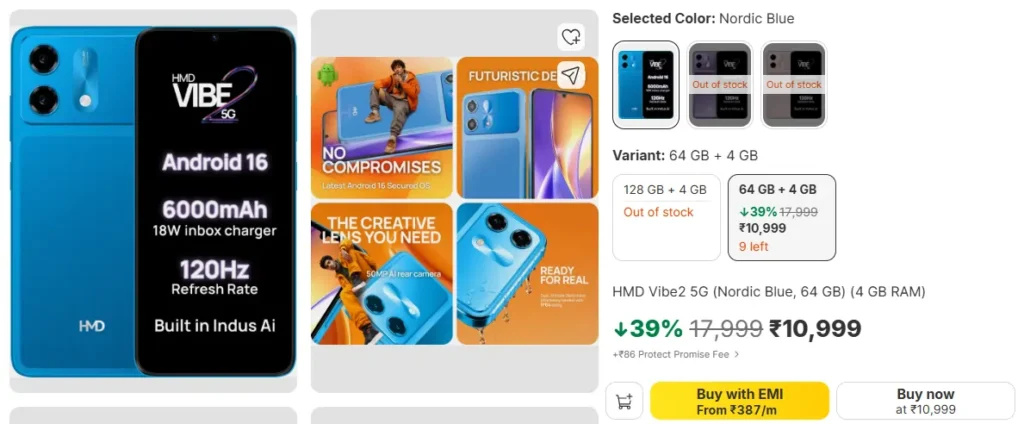 HMD Vibe 2 5G Offer Starts Today on Flipkart