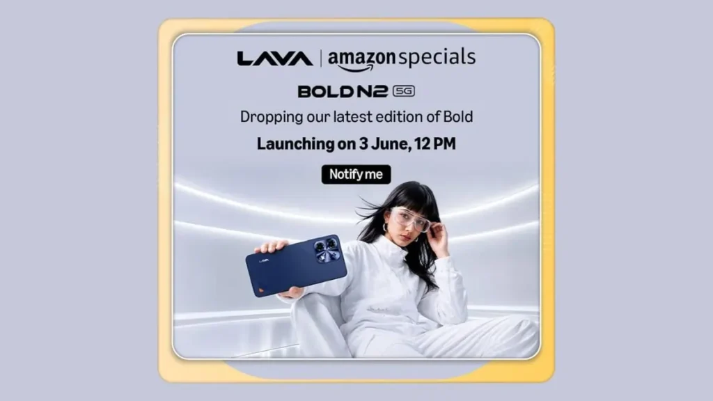 Lava Bold N2 5G Amazon launch listing
