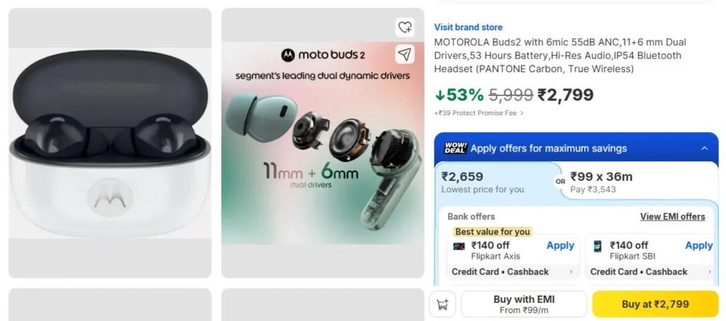Motorola Moto Buds 2 Offer, first sale on Flipkart and the official Motorola store