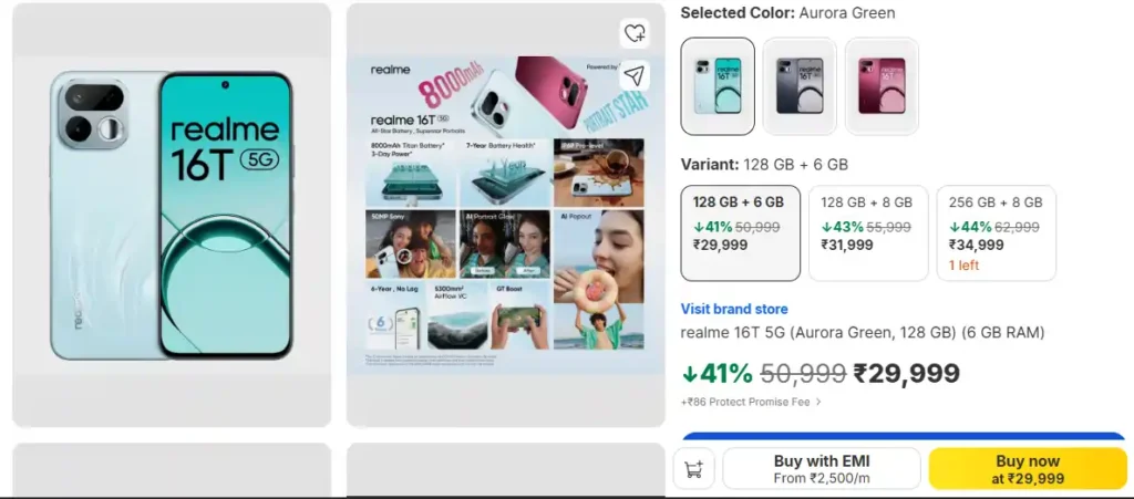 Realme 16T Offer Goes Live: Get Up to 44% Off on Flipkart Now 2 Realme 16T Flipkart Offer going on