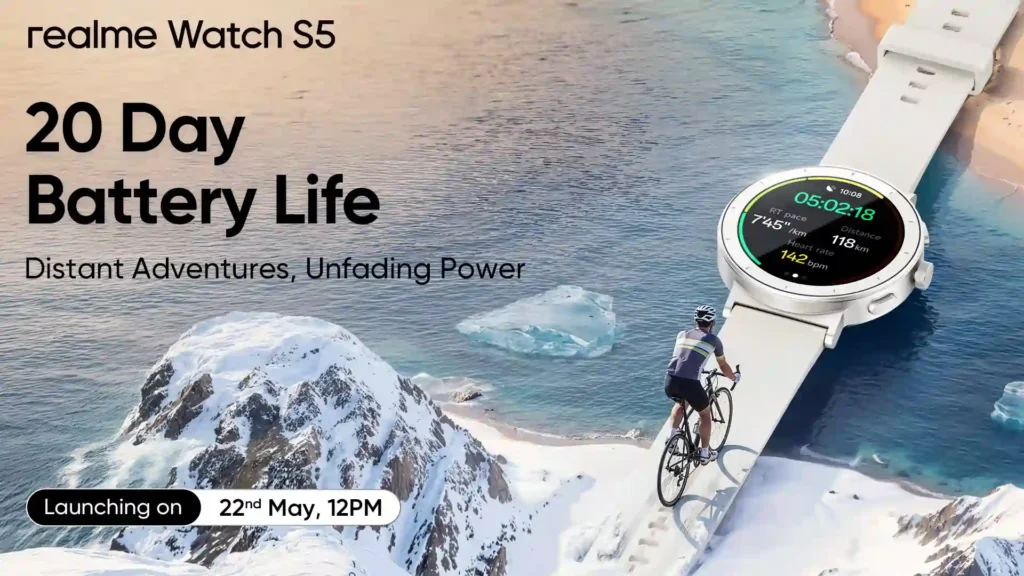 Realme Watch S5 Arrives in India: Rs 7,999 Price and AMOLED Display 3 Realme Watch S5 at Rs 7,999 in India