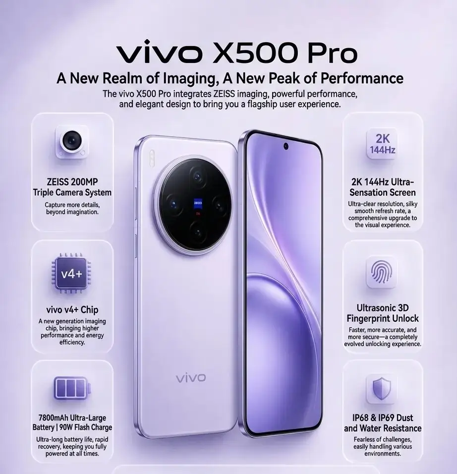 Vivo X500 Pro spcifications