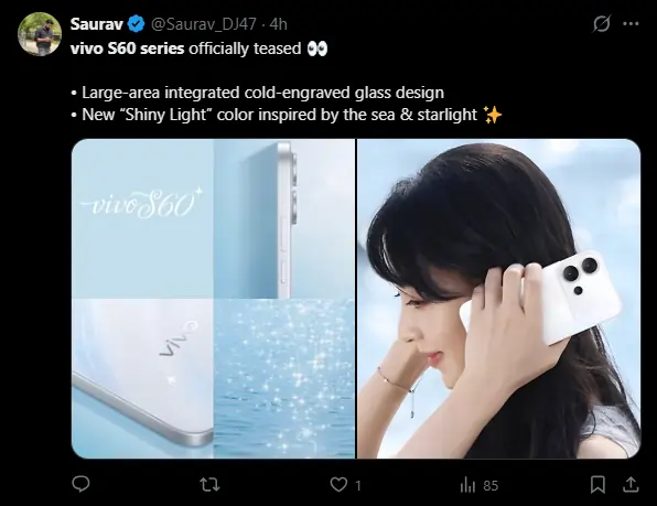 Vivo S60 Series Twitter
