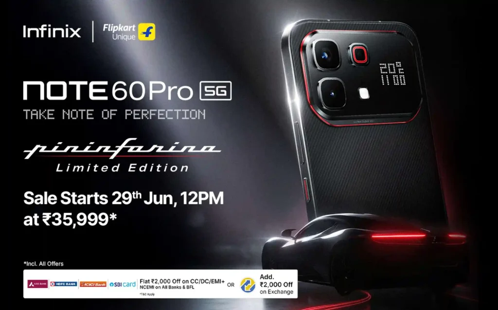 Infinix NOTE 60 Pro Pininfarina Limited Edition launch in India