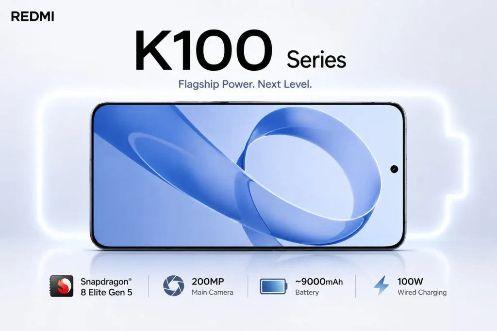Redmi K100 Pro Leak Massive 9000mAh Battery