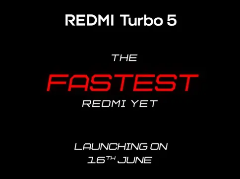 Redmi Turbo 5 India Launch Set for June 16