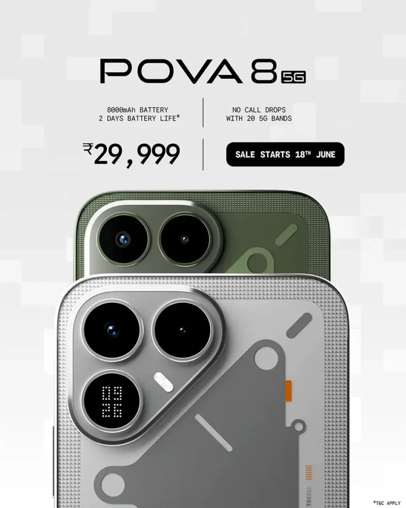TECNO POVA 8 5G Launched in India
