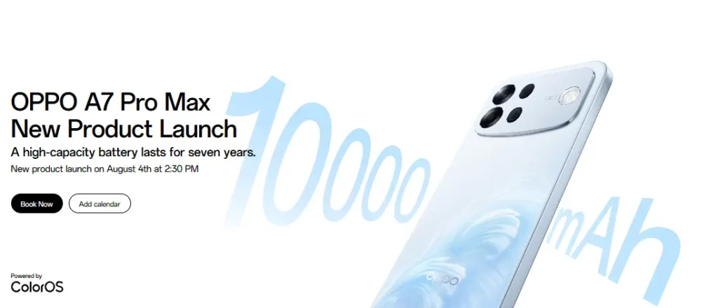 Oppo A7 Pro Max launches in China