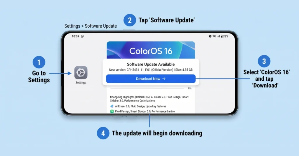 How to Update My Phone to the Newest ColorOS 16? 3 How to Update My Phone to the Newest ColorOS 16