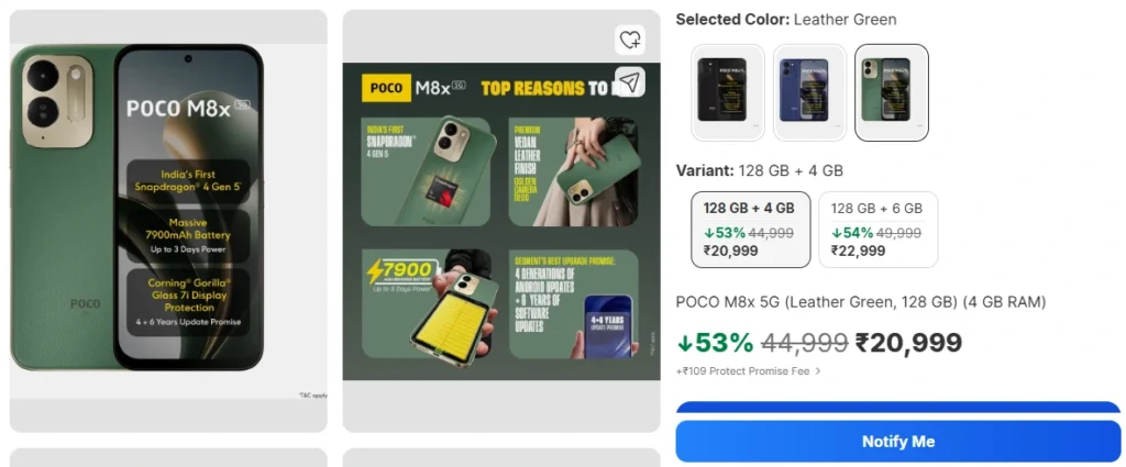 POCO M8x 5G offer drops on Flipkart: Grab a Massive 53% Discount 2 POCO M8x 5G offer drops on Flipkart