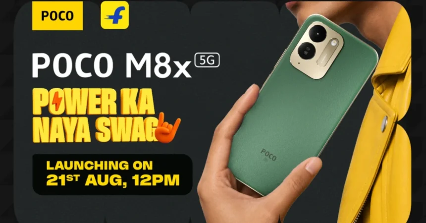 POCO M8x 5G Launching August 21st on Flipkart with a Massive 7,900mAh Battery 1 POCO M8x 5G launch August 21 7,900mAh Battery