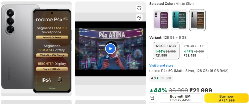 Realme P4x 5G Offer on Flipkart: Massive 44% Price Drop and Bank Savings 2 Realme P4x 5G Offer on Flipkart