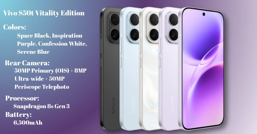 Vivo S50t Vitality Edition leak spcifications