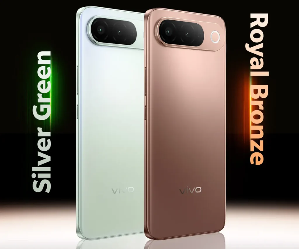 Vivo T5 5G colour options, Royal Bronze and Silver Green