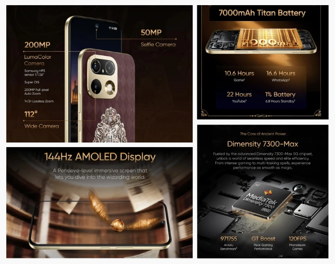 Realme 16 Pro 5G Harry Potter Edition Launch in India: 7,000mAh Battery and Dimensity Chip 4 Realme 16 Pro 5G Harry Potter Edition Specification