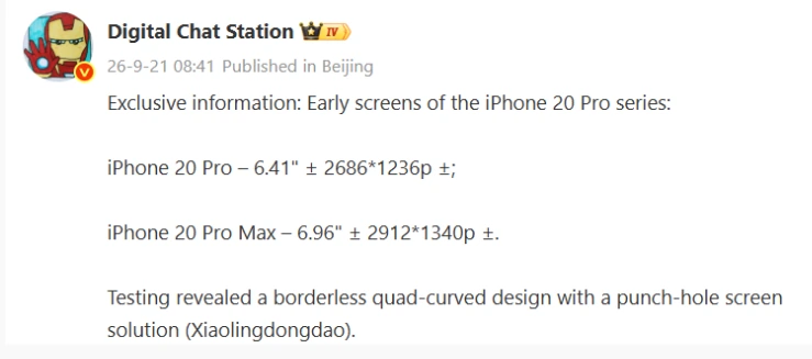 iPhone 20 Pro Leak: 6.41-Inch Screen and Borderless Display Specs Revealed 2 iPhone 20 Pro Leak DCS